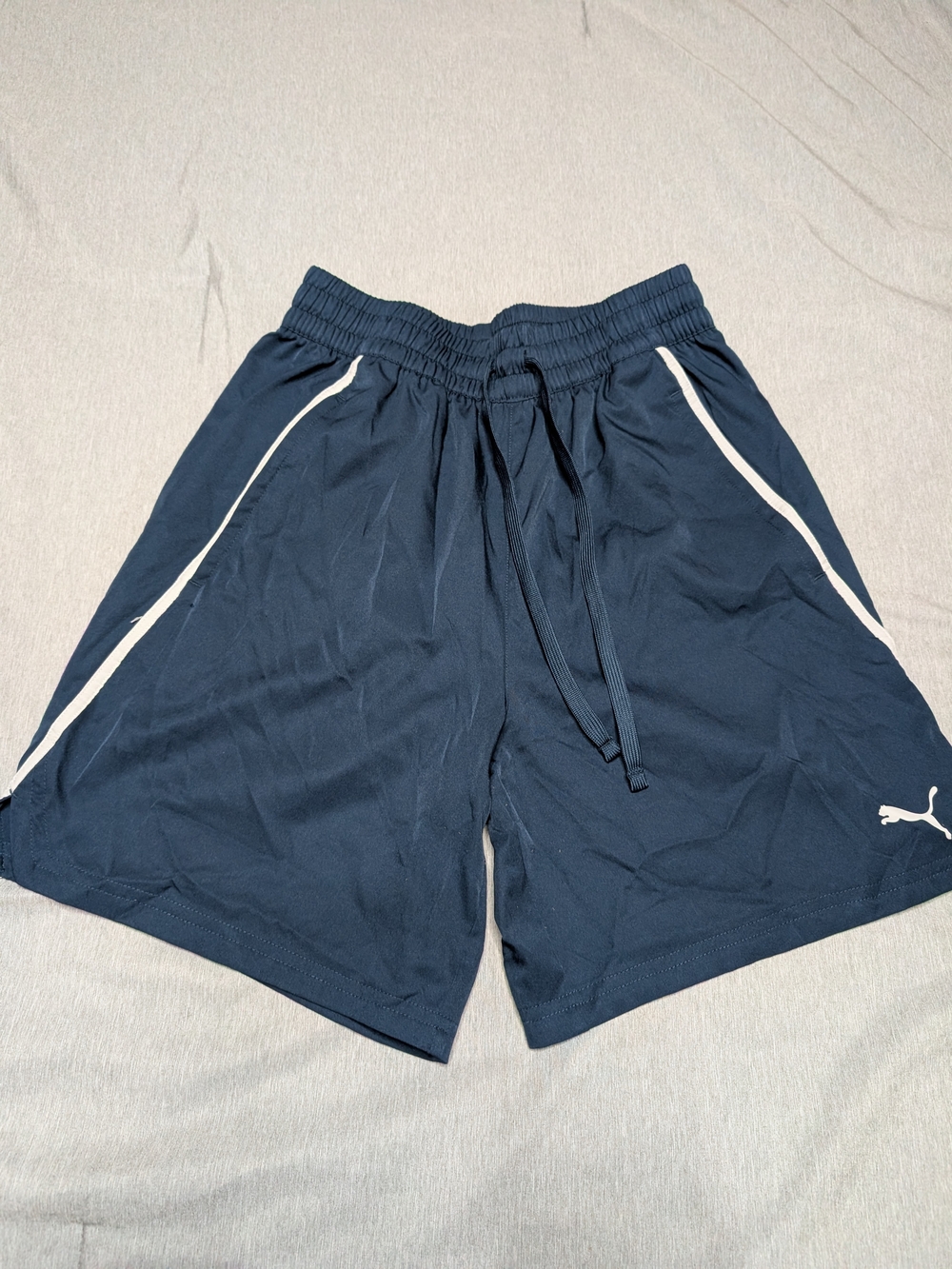 Puma Navy Athletic Shorts with White Trim Size Small